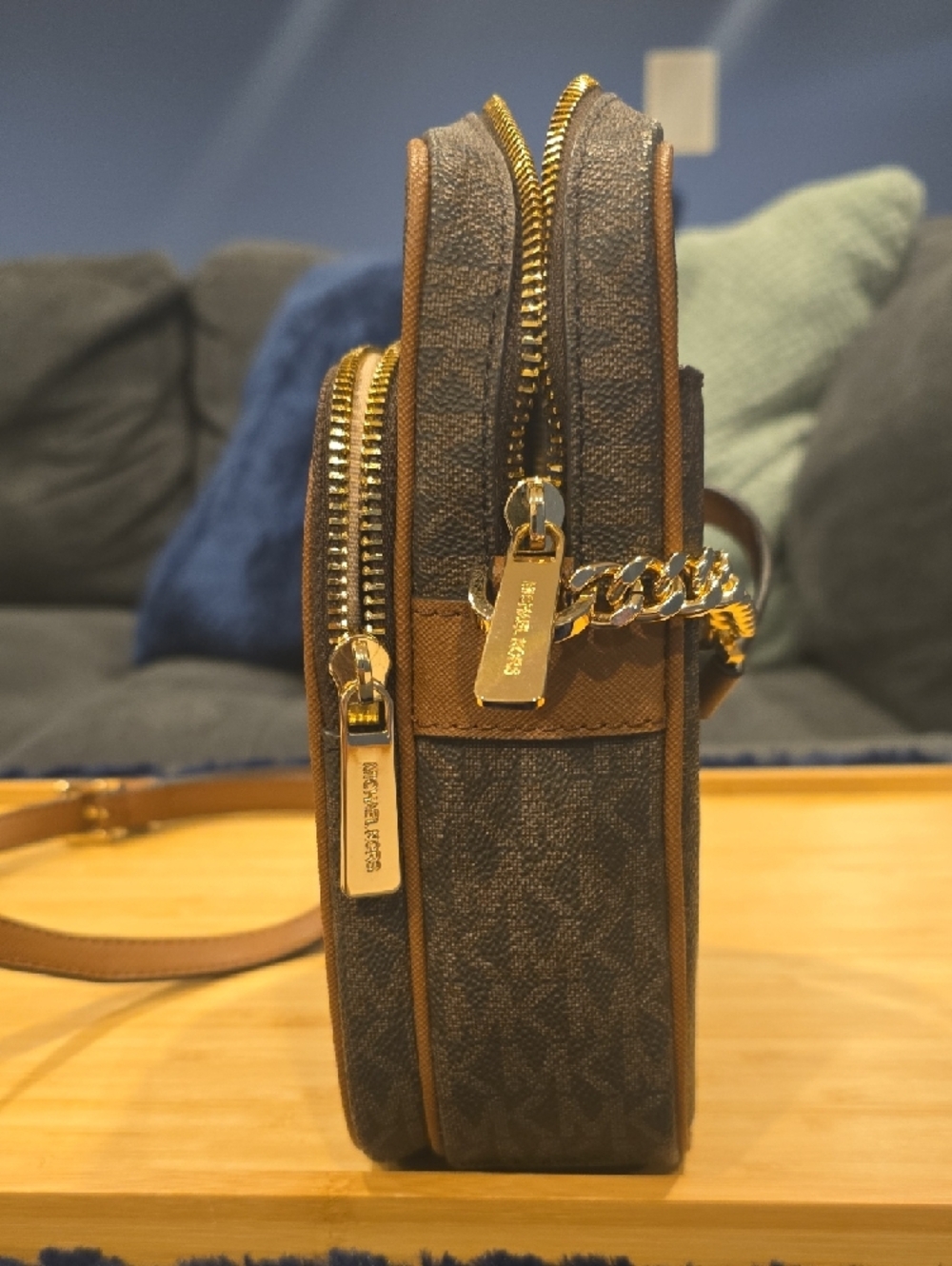 Michael Kors Brown Monogram Belt Bag with Gold Hardware. I Ship In One Day! - Picture 2 of 7